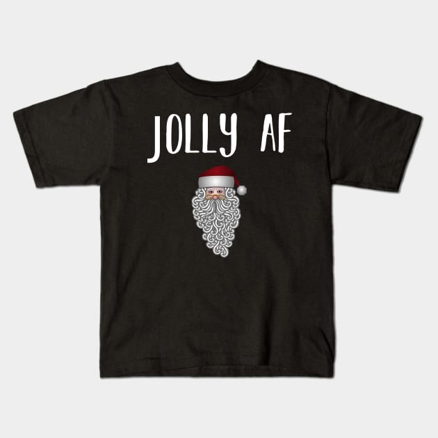 Jollly AF Funny Christmas Kids T-Shirt by finedesigns